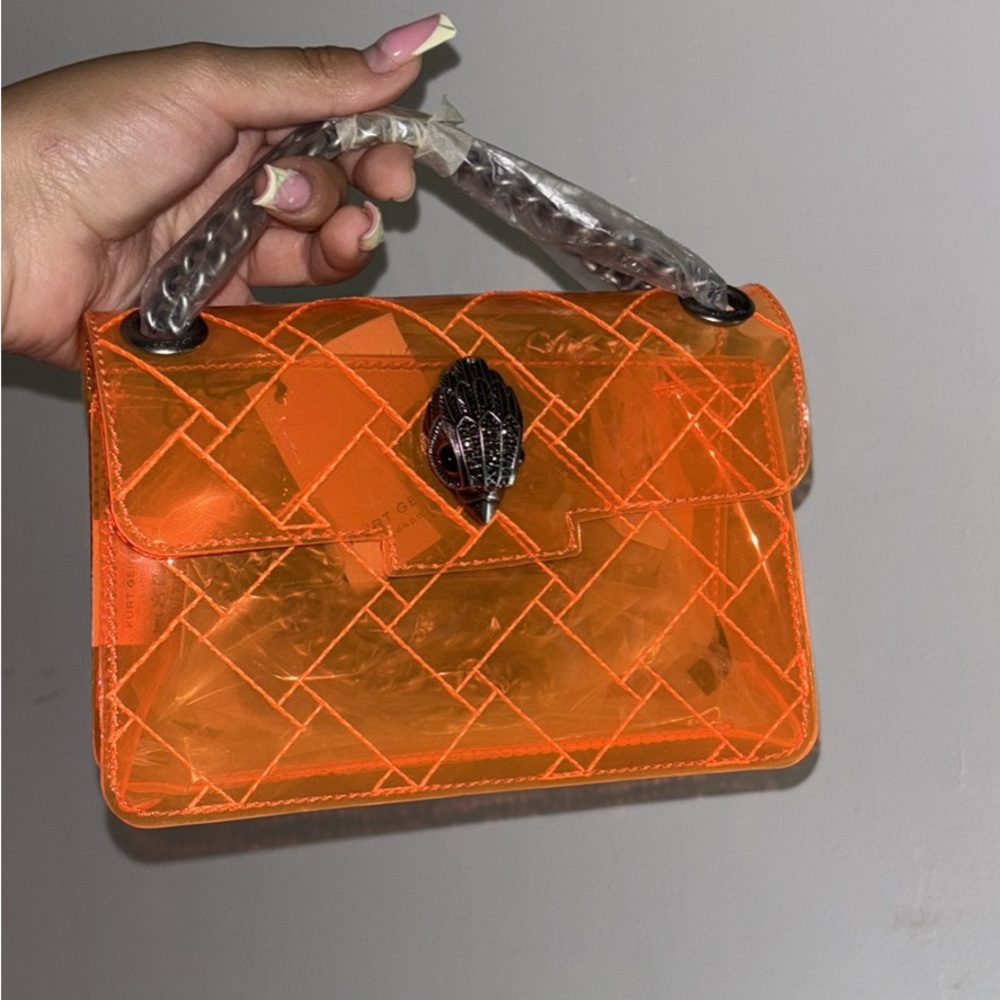 Kurt G Vibrant Orange Mini Bag with Chain Handle